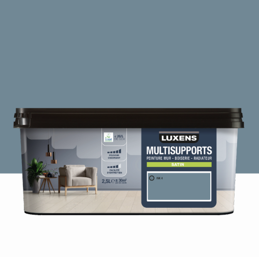 Peinture mur, boiserie, radiateur ink 4 satin LUXENS , 2.5L