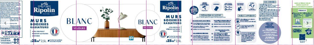 Peinture mur beige cachemire velours RIPOLIN Intérieur 2.5L