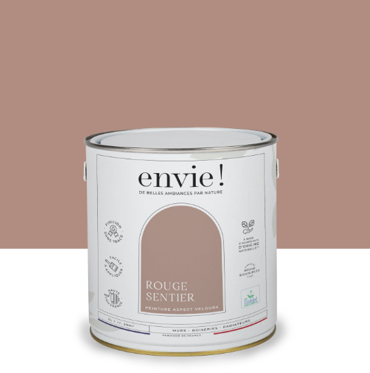 Peinture mur, boiserie, radiateur rouge sentier velours ENVIE Biosourcée 2L