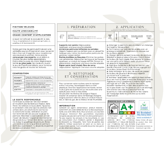 Peinture mur, boiserie, radiateur rouge sentier velours ENVIE Biosourcée 2L