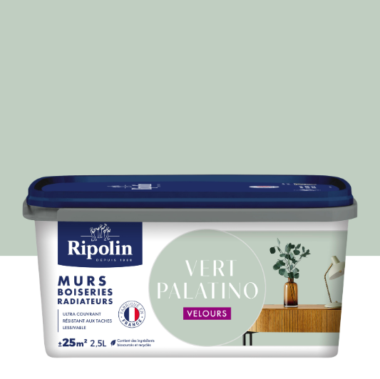Peinture mur vert palatino velours RIPOLIN Intérieur 2.5L