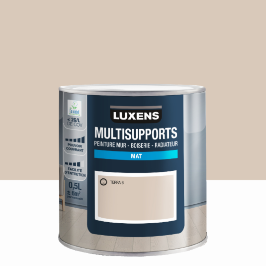 Peinture mur, boiserie, radiateur terra 6 mat LUXENS , 0.5L