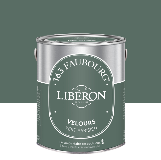 Peinture mur, boiserie vert parisien velours LIBÉRON 163 faubourg 2.5L