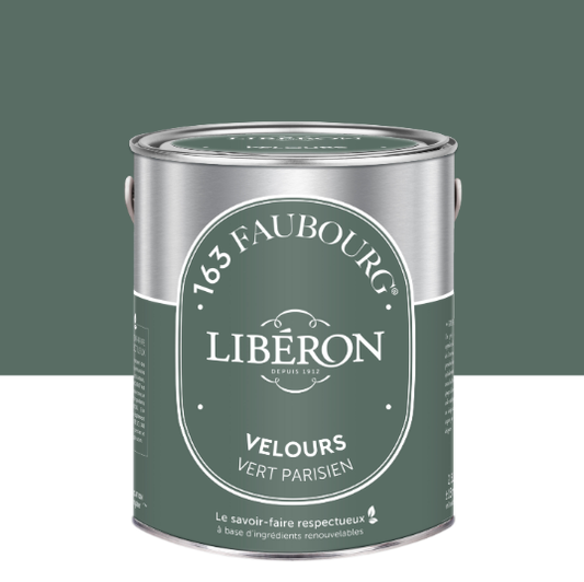 Peinture mur, boiserie vert parisien velours LIBÉRON 163 faubourg 2.5L