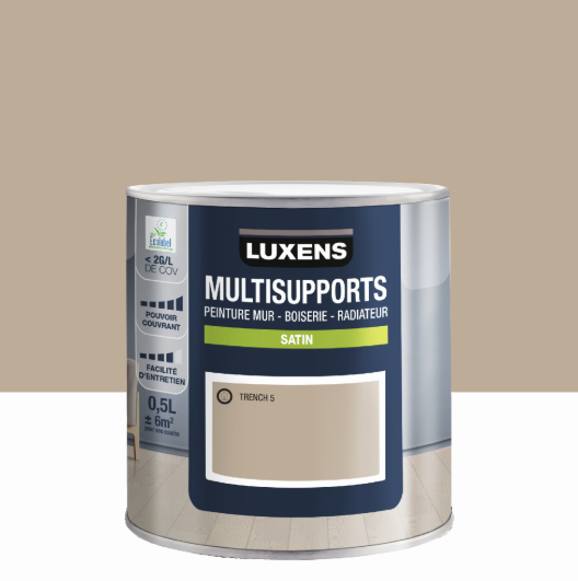 Peinture mur, boiserie, radiateur trench 5 satin LUXENS , 0.5L