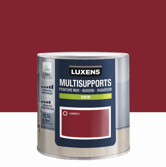 Peinture mur, boiserie, radiateur carmen 2 satin LUXENS , 0.5L