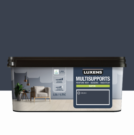 Peinture mur, boiserie, radiateur balsa 0 satin LUXENS , 2.5L