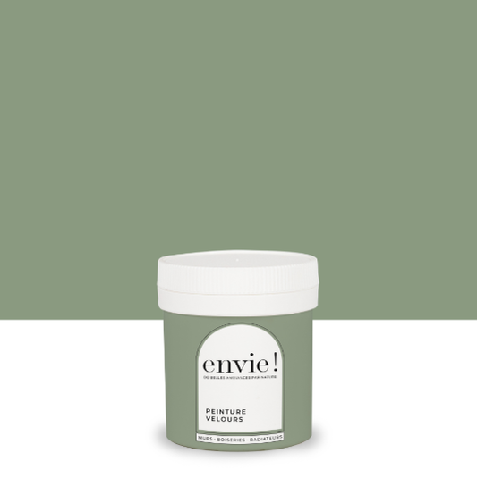 Testeur peinture mur, boiserie, radiateur vert colline velours ENVIE Biosourcée