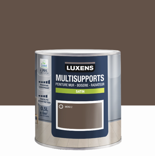 Peinture mur, boiserie, radiateur moka 2 satin LUXENS , 0.5L