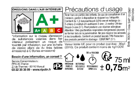 Testeur peinture mur, boiserie, radiateur vert palatino satiné RIPOLIN Intérieur