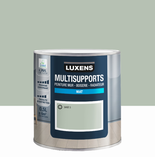 Peinture mur, boiserie, radiateur sage 5 mat LUXENS , 0.5L
