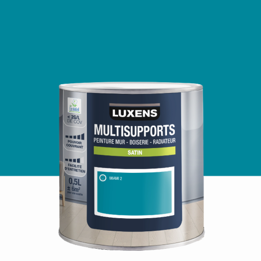 Peinture mur, boiserie, radiateur miami 2 satin LUXENS , 0.5L