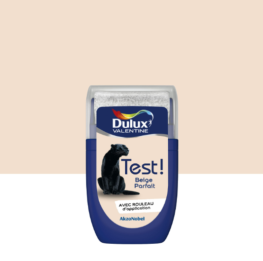 Peinture mur, bois beige parfait satin DULUX VALENTINE Crème de couleur 0.03l