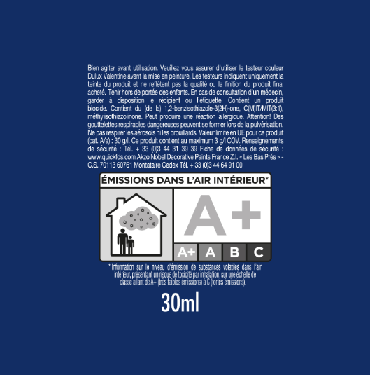 Peinture mur, bois beige parfait satin DULUX VALENTINE Crème de couleur 0.03l