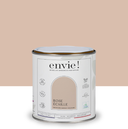 Peinture mur, boiserie, radiateur rose ecaille velours ENVIE Biosourcée 0.5L