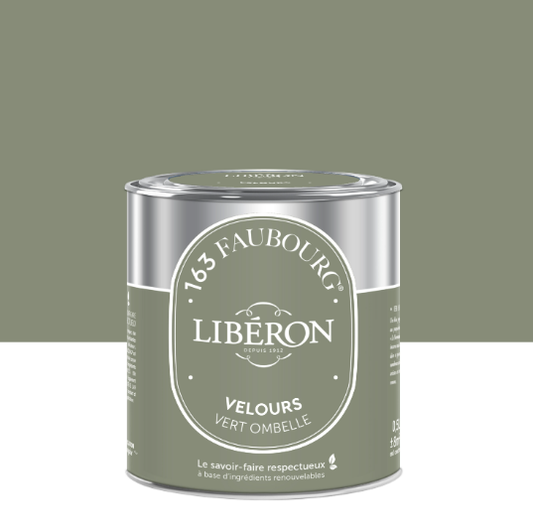 Peinture mur, boiserie vert ombelle velours LIBÉRON 163 faubourg 0.5L