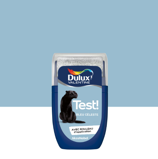 Peinture mur, bois bleu céleste satin DULUX VALENTINE Crème de couleur 0.03l