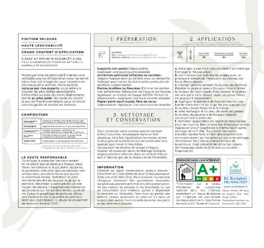 Peinture mur, boiserie, radiateur ombre bleue velours ENVIE Biosourcée 2L