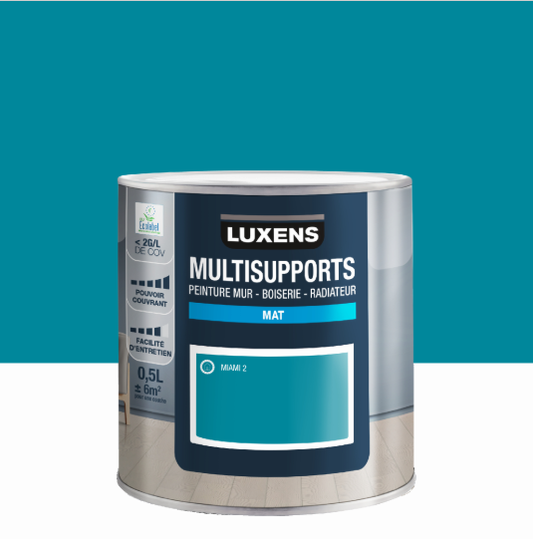 Peinture mur, boiserie, radiateur miami 2 mat LUXENS , 0.5L