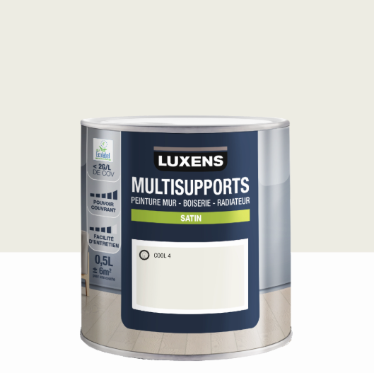 Peinture mur, boiserie, radiateur cool 4 satin LUXENS , 0.5L