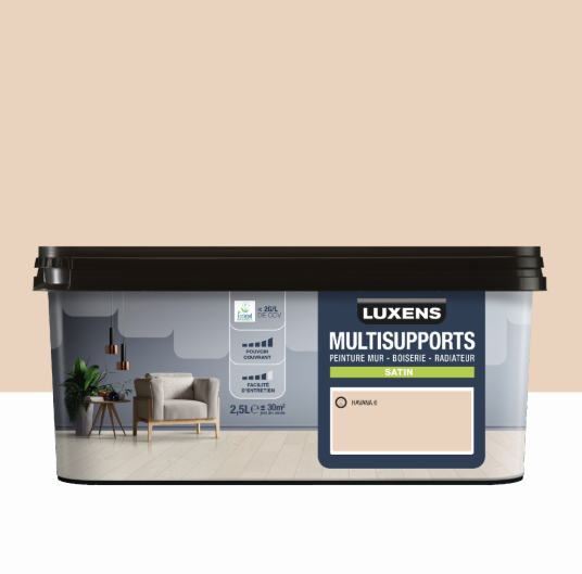 Peinture mur, boiserie, radiateur havana 6 satin LUXENS , 2.5L