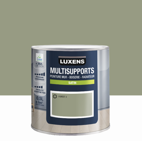 Peinture mur, boiserie, radiateur forest 3 satin LUXENS , 0.5L