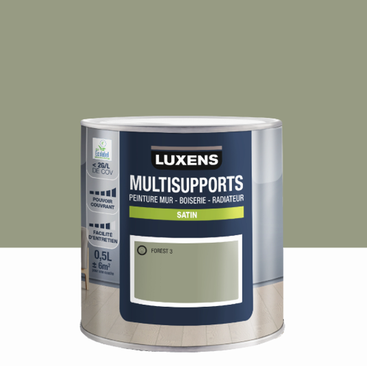 Peinture mur, boiserie, radiateur forest 3 satin LUXENS , 0.5L