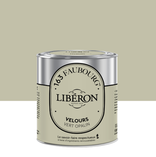 Peinture mur, boiserie vert opalin velours LIBÉRON 163 faubourg 0.5L