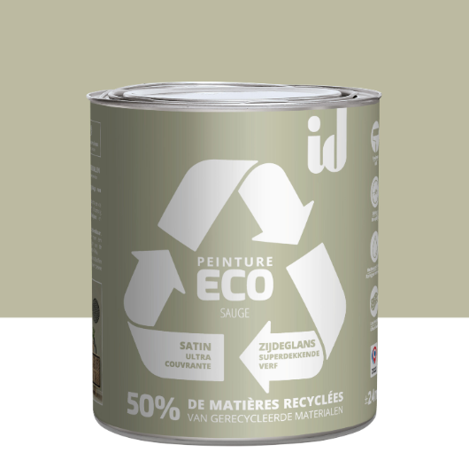 Peinture mur, plafond sauge satin ID Eco 2L