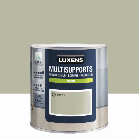 Peinture mur, boiserie, radiateur pampa 5 satin LUXENS , 0.5L