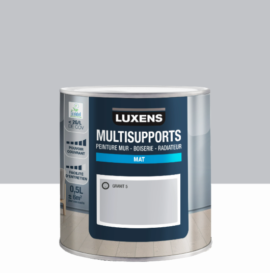 Peinture mur, boiserie, radiateur granit 5 mat LUXENS , 0.5L
