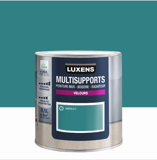 Peinture mur, boiserie, radiateur emerald 2 velours LUXENS , 0.5L