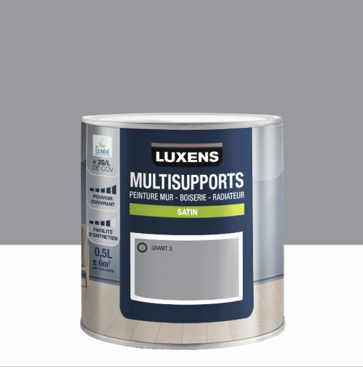 Peinture mur, boiserie, radiateur granit 3 satin LUXENS , 0.5L
