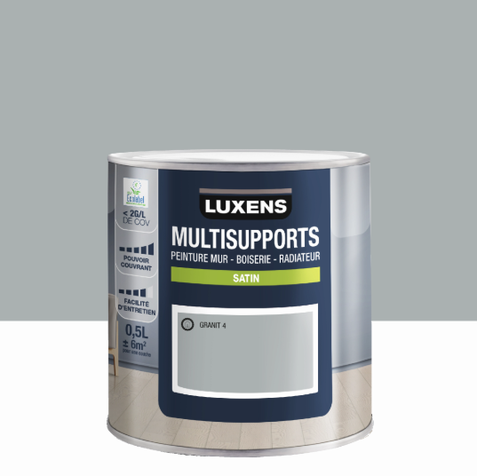 Peinture mur, boiserie, radiateur granit 4 satin LUXENS , 0.5L