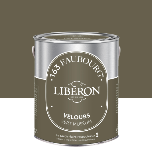 Peinture mur, boiserie vert museum velours LIBÉRON 163 faubourg 2.5L