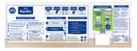 Peinture mur bleu madura mat RIPOLIN Intérieur 2.5L