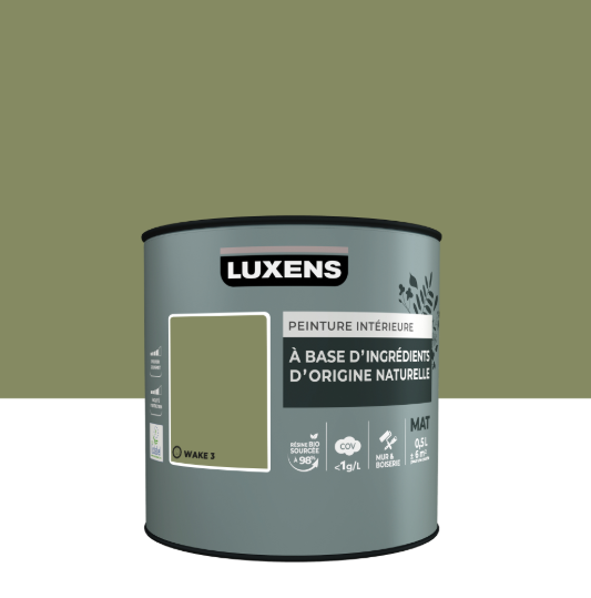 Peinture mur, boiserie wake 3 mat LUXENS Biosourcée 0.5L