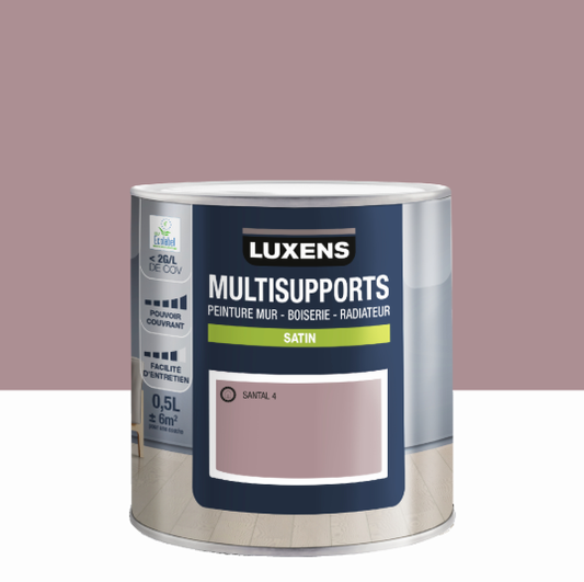 Peinture mur, boiserie, radiateur santal 4 satin LUXENS , 0.5L
