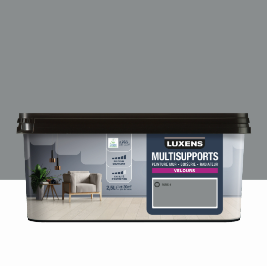 Peinture mur, boiserie, radiateur paris 4 velours LUXENS , 2.5L