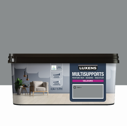 Peinture mur, boiserie, radiateur paris 4 velours LUXENS , 2.5L