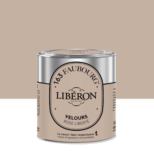 Peinture mur, boiserie rose liberté velours LIBÉRON 163 faubourg 0.5L