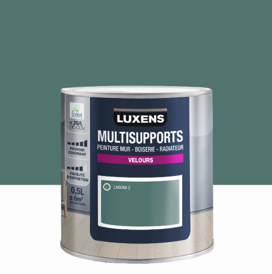 Peinture mur, boiserie, radiateur laguna 2 velours LUXENS , 0.5L