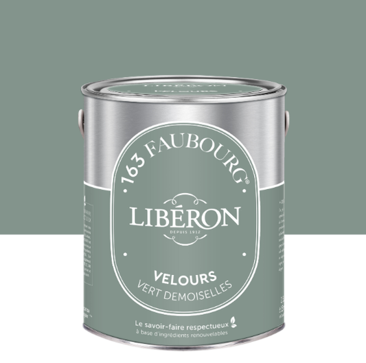 Peinture mur, boiserie vert demoiselles velours LIBÉRON 163 faubourg 2.5L