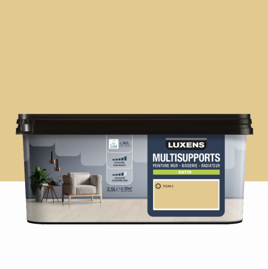 Peinture mur, boiserie, radiateur pecan 5 satin LUXENS , 2.5L