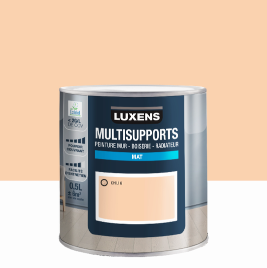 Peinture mur, boiserie, radiateur chili 6 mat LUXENS , 0.5L