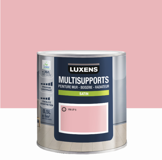 Peinture mur, boiserie, radiateur pin up 6 satin LUXENS , 0.5L