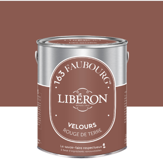 Peinture mur, boiserie rouge de terre velours LIBÉRON 163 faubourg 2.5L