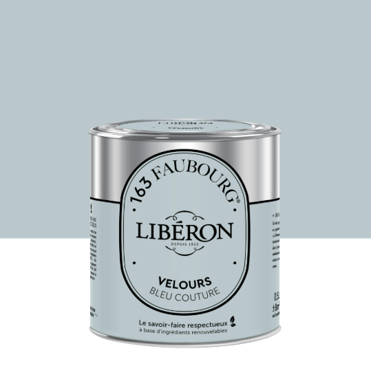 Peinture mur, boiserie bleu couture velours LIBÉRON 163 faubourg 0.5L