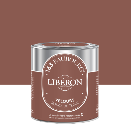 Peinture mur, boiserie rouge de terre velours LIBÉRON 163 faubourg 0.5L