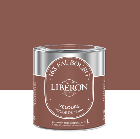 Peinture mur, boiserie rouge de terre velours LIBÉRON 163 faubourg 0.5L
